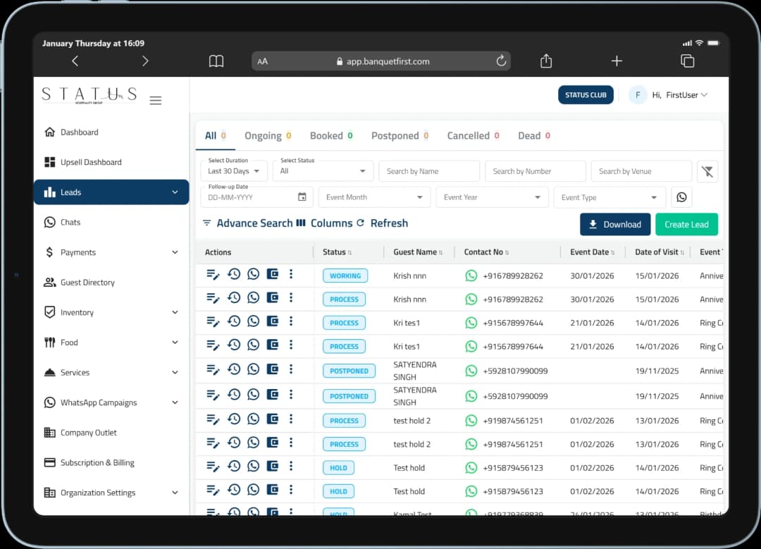 Real-Time Lead Management