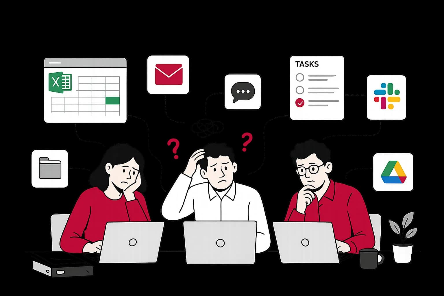 Teams work on Excel and multiple tools