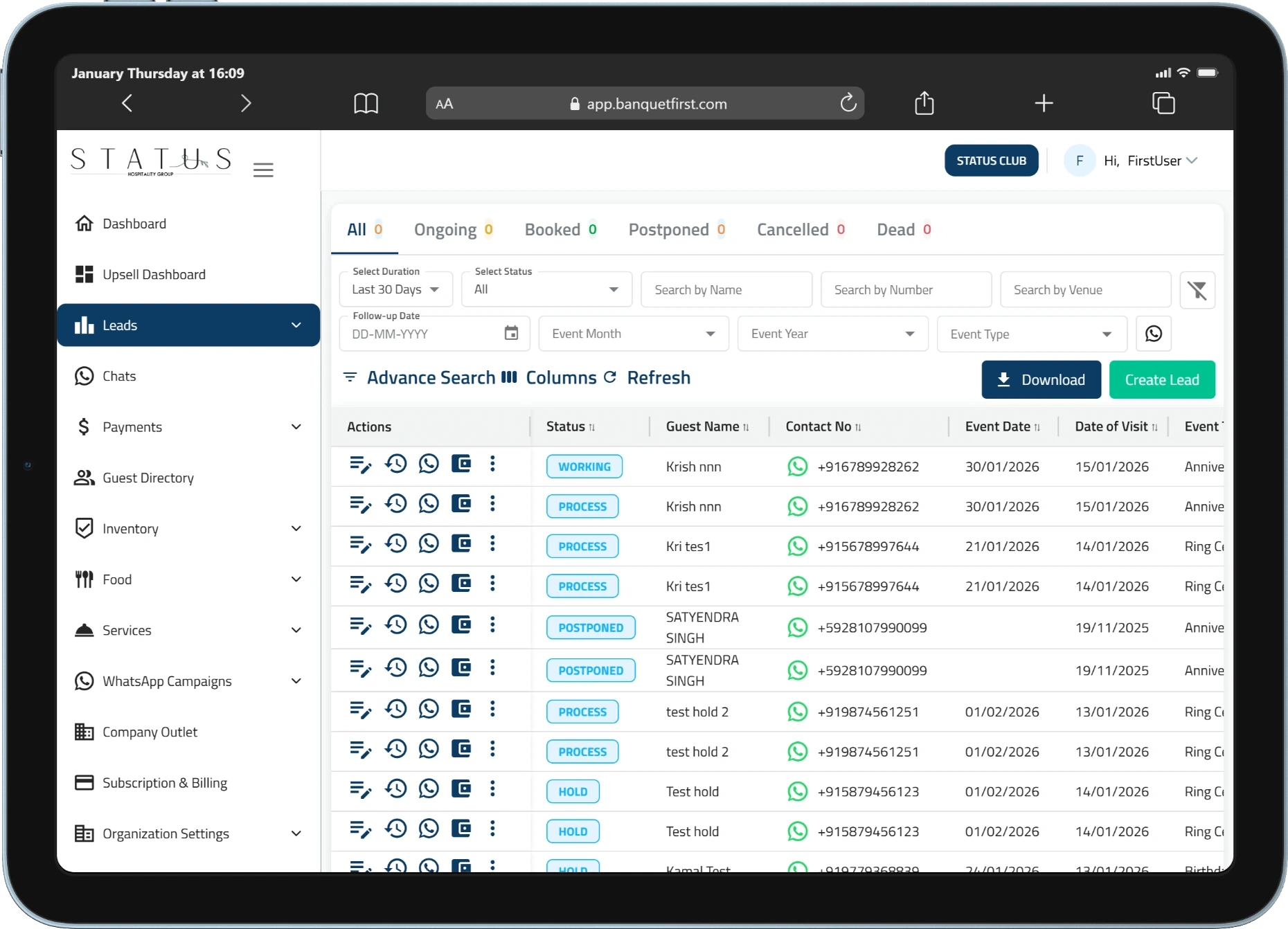 Real-Time Lead Management